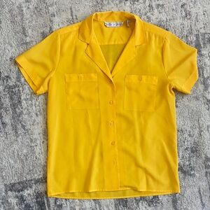 Sunny Yellow Women's Button Down Shirt